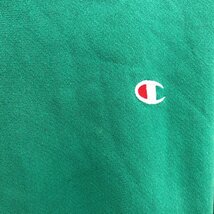 【B品】 Champion チャンピオン リバースウィーブ ワンポイントロゴ スウェット パーカー グリーン (メンズ MEDIUM) 中古 古着 Q0668_画像3