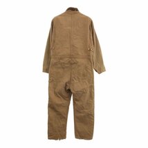 【B品】 Carhartt カーハート 中綿 オールインワン つなぎ 大きいサイズ ワーク ベージュ (メンズ 2XL相当) 中古 古着 Q0658_画像2