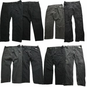 古着卸 まとめ売り Wrangler ラングラー パンツ 8枚セット (メンズ W50 /W46 /W44 /W42 /W40 ) ブラックデニム MR9309 1円スタート