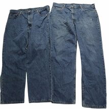 古着卸 まとめ売り リーバイス 550 デニム パンツ 8枚セット (メンズ W44 /W42 /W40 ) 550 ブルー ブラック MR9277 1円スタート_画像2