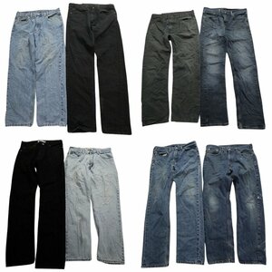 古着卸 まとめ売り リーバイス 505 デニム パンツ 8枚セット (メンズ W32 /W33 ) 505 ブルーデニム ブラックデニム MR9305 1円スタート