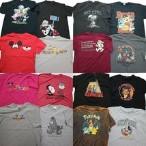 古着卸 まとめ売り キャラクター 半袖Tシャツ 16枚セット (メンズ XL ) ミッキー ゴーストバスター ポケモン TS10 MR8784 1円スタート_画像1