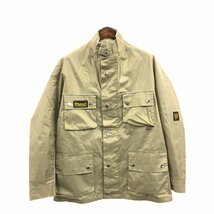 【B品】 90年代 イングランド製 Belstaff ベルスタッフ ナイロン ジャケット バイクウェア ブラウン (メンズ L相当) 中古 古着 Q1040_画像1