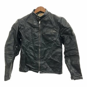 60年代 HARLEY DAVIDSON ハーレーダビッドソン シングルライダース レザージャケット アメカジ ブラック (メンズ 40) 中古 古着 P7452