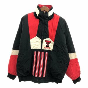 90年代 PRO PLAYER プロプレイヤー カレッジ テキサステック大学 リバーシブルジャケット レッド (メンズ XL相当) 中古 古着 P7479