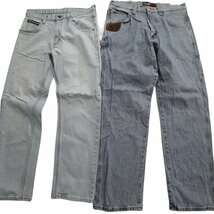 古着卸 まとめ売り Wrangler ラングラー パンツ 8枚セット (メンズ W34 /W33 /W32 ) ブルーデニム ストレート MR9513 1円スタート_画像4