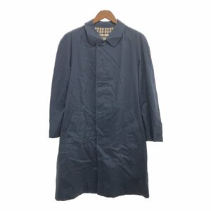 90年代 イングランド製 Aquascutum アクアスキュータム バルマカーンコート アウター ユーロ ネイビー (メンズ 38R) 中古 古着 P7761