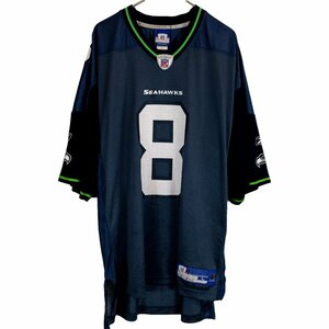 Reebok リーボック NFL シアトル・シーホークス メッシュ ゲームシャツ ユニフォーム プロチーム アメフト (メンズ L) 中古 古着 O2698