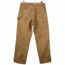 Carhartt カーハート ペインターパンツ ワーク ダック地 ライトブラウン (メンズ 36/34) O2627 中古 古着_画像2