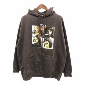 2000年代〜 THE BEATLES ザ・ビートルズ LET IT BE スウェット パーカー バンド ブラウン (メンズ X-LARGE) 中古 古着 Q1214