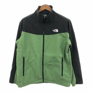 THE NORTH FACE ノースフェイス ソフトシェルジャケット アウトドア グリーン (メンズ L) 中古 古着 Q1151