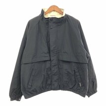 Dickies ディッキーズ ナイロン ウィンドブレーカー ジャケット 大きいサイズ ワーク ブラック (メンズ 2XL) 中古 古着 Q1268_画像1