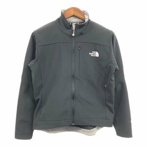 THE NORTH FACE ノースフェイス ソフトシェルジャケット アウトドア ブラック (レディース M) 中古 古着 Q1338