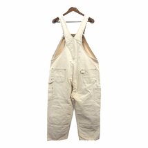 Carhartt カーハート ダック オーバーオール ダブルニー ワーク アイボリー (メンズ XL相当) 中古 古着 Q1400_画像2