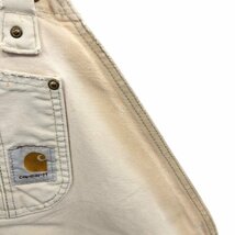 Carhartt カーハート ダック オーバーオール ダブルニー ワーク アイボリー (メンズ XL相当) 中古 古着 Q1400_画像3