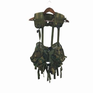 90年代 米軍実物 U.S.ARMY ENHANCED TACTICAL LOAD BEARING VEST タクティカル ベスト ウッドランドカモ (メンズ FREE) O9621 中古 古着