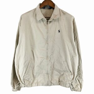 SALE/// 90年代 Polo by Ralph Lauren ポロ ラルフローレン スイングトップ カジュアル ベージュ (メンズ L) P0202