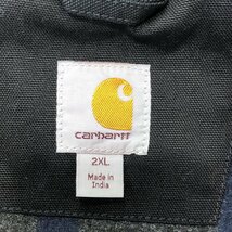 Carhartt カーハート デトロイト ジャケット ワーク 大きいサイズ 刺繍 裏地ブランケット 企業 ブラック (メンズ 2XL) P2305_画像6