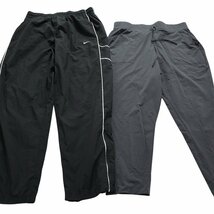 古着卸 まとめ売り ナイキ ウインドブレーカー パンツ 8枚セット (メンズ XL ) ブランドロゴ ダークカラー ナイロン素材 MP3491_画像2