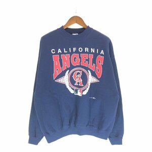 90年代 USA製 Hanes ヘインズ MLB カリフォルニア・エンゼルス スウェット 大きいサイズ プロチーム (メンズ XX LARGE) 中古 古着 P4993