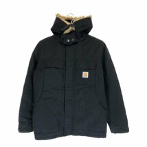 SALE///// Carhartt カーハート アークティック コート ジャケット ファーフード 防寒 ワーク ダック地 ブラック (メンズ M) P4732_画像1