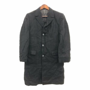60~70年代 USA製 RIPLEY ウール ステンカラー コート ブラック (メンズ M相当) 中古 古着 P9290