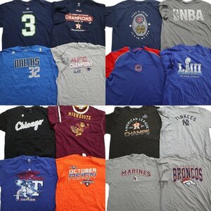 古着卸 まとめ売り プロチーム 半袖Tシャツ 16枚セット (メンズ 2XL /3XL ) NBA NFL ヤンキース ブロンコス MR9935 1円スタート
