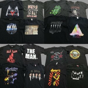 古着卸 まとめ売り 音楽・バンド 半袖Tシャツ 16枚セット (メンズ L ) キッス マルーンファイブ ローリングストーンズ MR9546 1円スタート