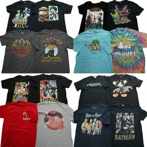 古着卸 まとめ売り キャラクター 半袖Tシャツ 16枚セット (メンズ S /M ) ヒロアカ スターウォーズ トムとジェリー MR9146 1円スタート