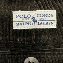 Polo by Ralph Lauren ポロ ラルフローレン コーデュロイ 2タック パンツ ボトムス カジュアル ブラウン (メンズ 36/32) 中古 古着 P9866_画像5