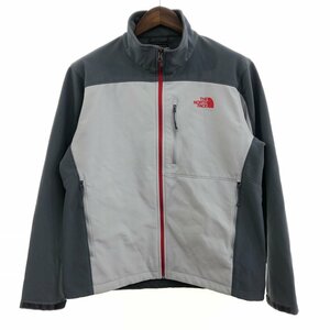 THE NORTH FACE ノースフェイス ソフトシェルジャケット アウター アウトドア グレー (メンズ L/G) 中古 古着 Q0874