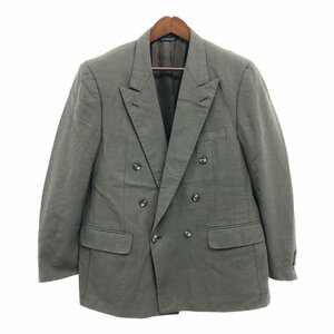 80 годы Burberrys Burberry z двойной breast tailored jacket внешний формальный серый ( мужской L соответствует ) б/у б/у одежда Q0439