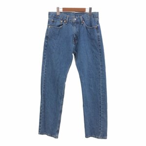 Levi's リーバイス 505 ジーンズ デニムパンツ ボトムス インディゴブルー (メンズ W32 L32) 中古 古着 Q0961