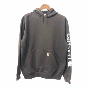 Carhartt カーハート ワンポイントロゴ パーカー ワーク ブラウン (メンズ L) 中古 古着 Q1542