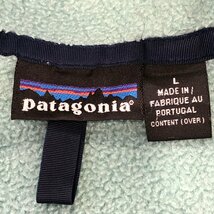 90年代 patagonia パタゴニア スナップT フリース ジャケット アウトドア 雪無しタグ 無地 グリーン (メンズ L) 中古 古着 Q1503_画像6
