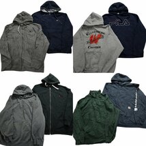 古着卸 まとめ ブランドMIX スウェット 8枚 (メンズ 2XL /3XL /4XL ) カーハート ラルフローレン ラコステ ノーティカ リー フィラ MS0270_画像1