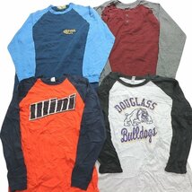 古着卸 まとめ売り ラグランスリーブ 長袖Tシャツ 16枚セット (メンズ M /Ｌ ) カラー系 プリント 7分丈 5分丈 MR0364 1円スタート_画像5