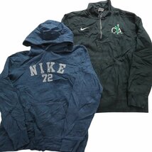 古着卸 まとめ売り ナイキ スウェット 8枚セット (メンズ L /M ) フーディー 丸首 ブランドロゴ ハーフジップ MR3038 1円スタート_画像3