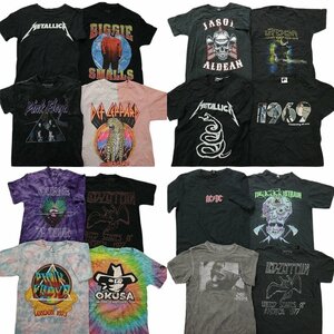 古着卸 まとめ売り 音楽・バンド 半袖Tシャツ 16枚セット (メンズ S ) メタリカ ピンクフロイド ACDC MS0041 1円スタート