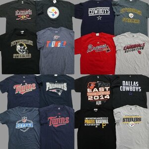 古着卸 まとめ売り プロチーム 半袖Tシャツ 16枚セット (メンズ M /L ) NFL スティーラーズ MBL ツインズ MR9175 1円スタート