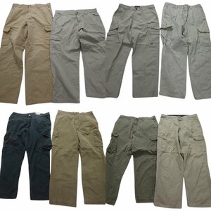 古着卸 まとめ売り パンツ 8枚セット (メンズ W36 /W38 ) カーゴパンツ カラーMIX MR9734 1円スタート