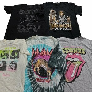 【訳あり】 古着卸 まとめ売り 音楽・バンド 半袖Tシャツ 40枚セット (メンズ ) ローリングストーンズ ビートルズ W5694