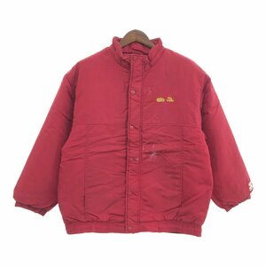 90年代 STARTER スターター 中綿 ナイロン ジャケット カレッジ フロリダ州立大学 セミノールズ レッド (メンズ L) 中古 古着 Q0586