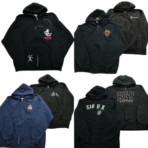 古着卸 まとめ売り スウェット 7枚セット (メンズ XL /2XL ) フルジップMIX オズワルド フード付きパーカー SW17 MR9067 1円スタート