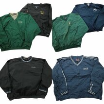 古着卸 まとめ売り ナイロンプルオーバー ジャケット 6枚セット (メンズ 2XL ) シンプル カラー系 MS0411_画像1