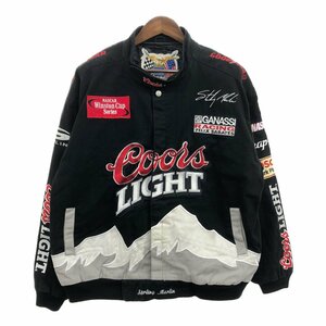 90年代 Jeff Hamilton ジェフ ハミルトン NASCAR ナスカー 企業ロゴ コットン レーシングジャケット (メンズ XL) 中古 古着 Q1774
