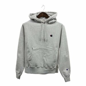 Champion チャンピオン リバースウィーブ ワンポイントロゴ スウェット パーカー グレー (メンズ SMALL) 中古 古着 Q1782