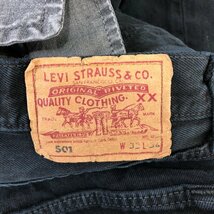 90年代 イギリス製 Levi's リーバイス 501 後染め ブラックデニムパンツ アメカジ ユーロ (メンズ W33 L34) 中古 古着 P8876_画像10