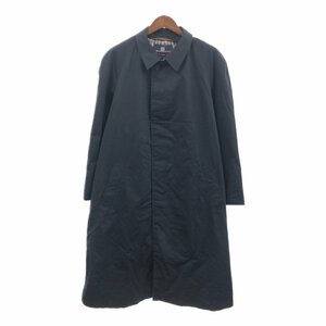 Aquascutum アクアスキュータム ステンカラーコート ブラック (メンズ 44 112) 中古 古着 Q1881