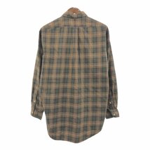 RALPH LAUREN ラルフローレン CLASSIC FIT ボタンダウン 長袖シャツ ワンポイントロゴ チェック グリーン (メンズ L) 中古 古着 Q1886_画像2